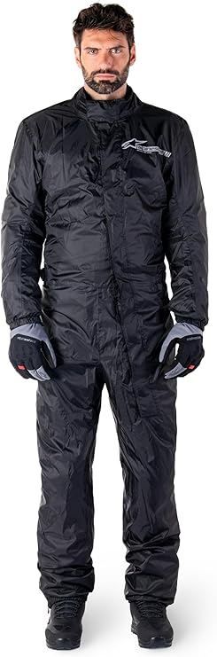 Alpinestars Hurricane Rain V2 Waterproof Motorcycle Suit, Lightweight Rain Gear with Reflective Safety Features for Riders