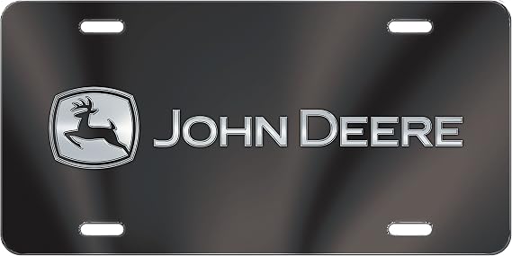 Chroma 002018 Black Acrylic 'John Deere' Inlay Tag License Plate