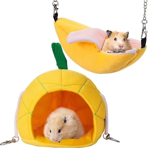 Jetec 2 Pcs Hamster Hammock Hanging Bed for Small Pets