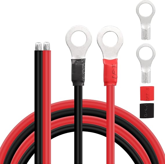 XMSJSIY Solar Battery Cables 10 Gauge Power Inverter Cables 10AWG Wire-(1M)
