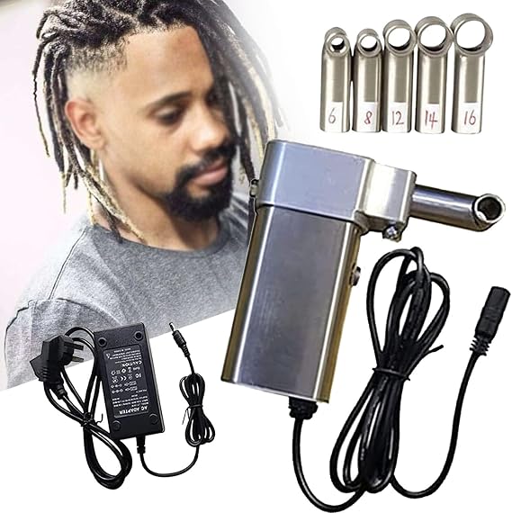 Instant Dreadlock Machine for Locs Electric Handheld Portable Dreadlock Maker Crochet Machine,Automatic Dreadlock Machine Quick and Easy DIY Dreadlocks Braiding Hair Extensions,8mm