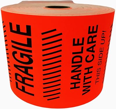 LabelsandMore 4x6 Fragile  This Side Up  - Warehouse Pallet Shipping Stickers | Bright Self-Adhesive Labels | 1 Roll, 250 Labels