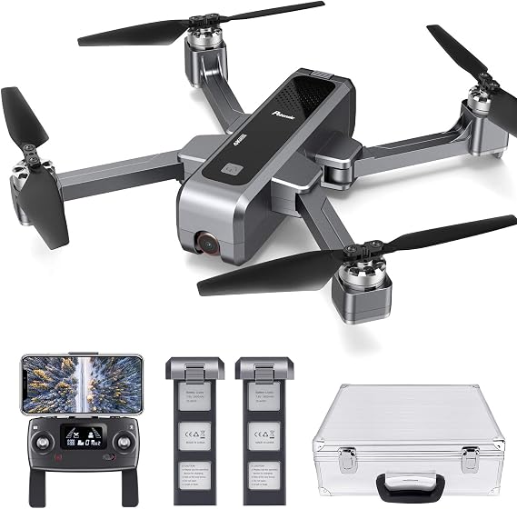 Potensic D88 Foldable Drone, 5G WiFi FPV Drone with 2K Camera, RC Quadcopter for Adults and Experts, GPS Return Home, Ultrasonic Altitude Setting, Optical Flow Positioning, Brushless Motors with Case