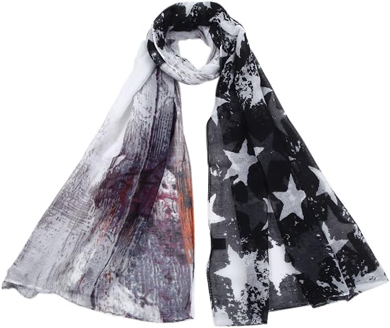 TrendsBlue Unique Vintage Stars Design Scarf