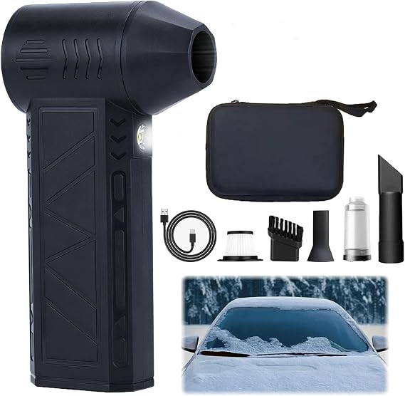 2026 Upgrade Snow Removal for Cars,130000 RPM Handheld Mini Snow Blower for Car with Dual Mode Design Snow Master Pro Led Turbo Blower Portable Turbo Blower for Vehicle Snow Removal and Home Cleaning