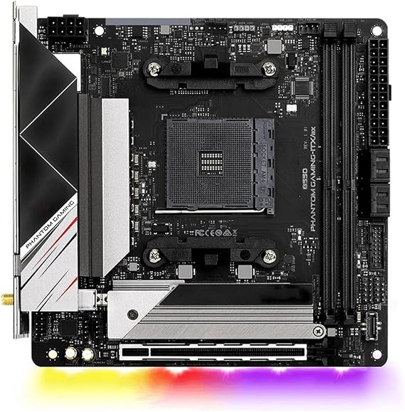 pc Motherboard Fit for ASRock B550 Phantom Gaming-ITX/ax Motherboard Support Ryzen 5 5600X 5600G 5700x3D 5800x3D CPU DDR4 5400MHz M.2 ITX AM4 Mainboard