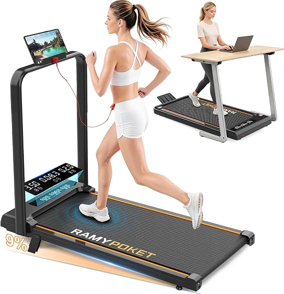 Treadmills for Home Foldable with Three-windows Screen and APP Walking Pad