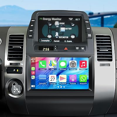 Android 13 Car Radio for Toyota Prius 2003-2009 with Wireless Carplay Android Auto,9 Inch IPS Touch Screen Car Stereo with GPS NavBluetoothFM AMBackup CameraWiFiSWCHiFiMirrorlink 4G64G