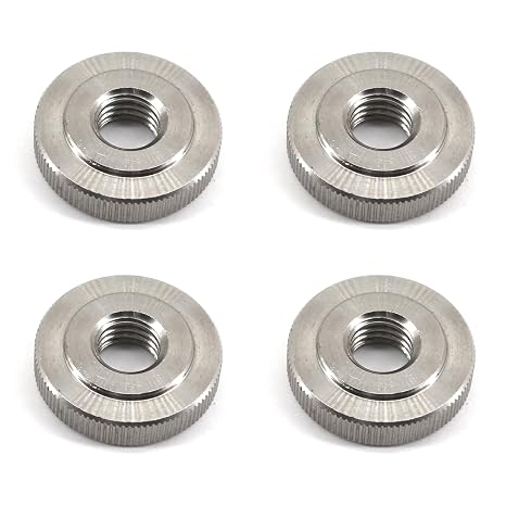 (4 Pieces) M12 Round Knurled Thumb Nut 304 Stainless Steel Metric Thread Nuts Hand Screw Knobs Lock Adjusting Nuts Fasteners for 3D Printer Parts
