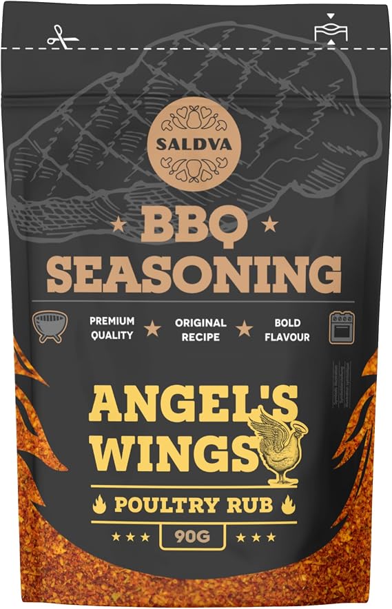 Amazing Premium BBQ Rub - 100% Natural BBQ Seasoning - Perfectly Balanced Blend Of BBQ Spices For Amazing Grill And BBQ Dishes - Sachets (Angel's Wings)