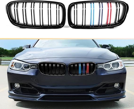 F30 Grille,ABS Front Replacement Kidney Grill for 3 Series F30 F31 Gloss 3 Color