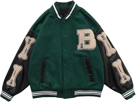Aelfric Eden Men's Motorcycle Jacket Blackair Moto Varsity Baseball Jacket Women Vintage Coats