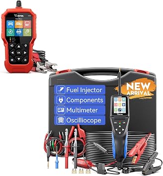 VDIAGTOOL BT500 Car Battery Tester 6V 12V 24V with V500 Auto Intelligent Power Circuit Probe Tester Kit
