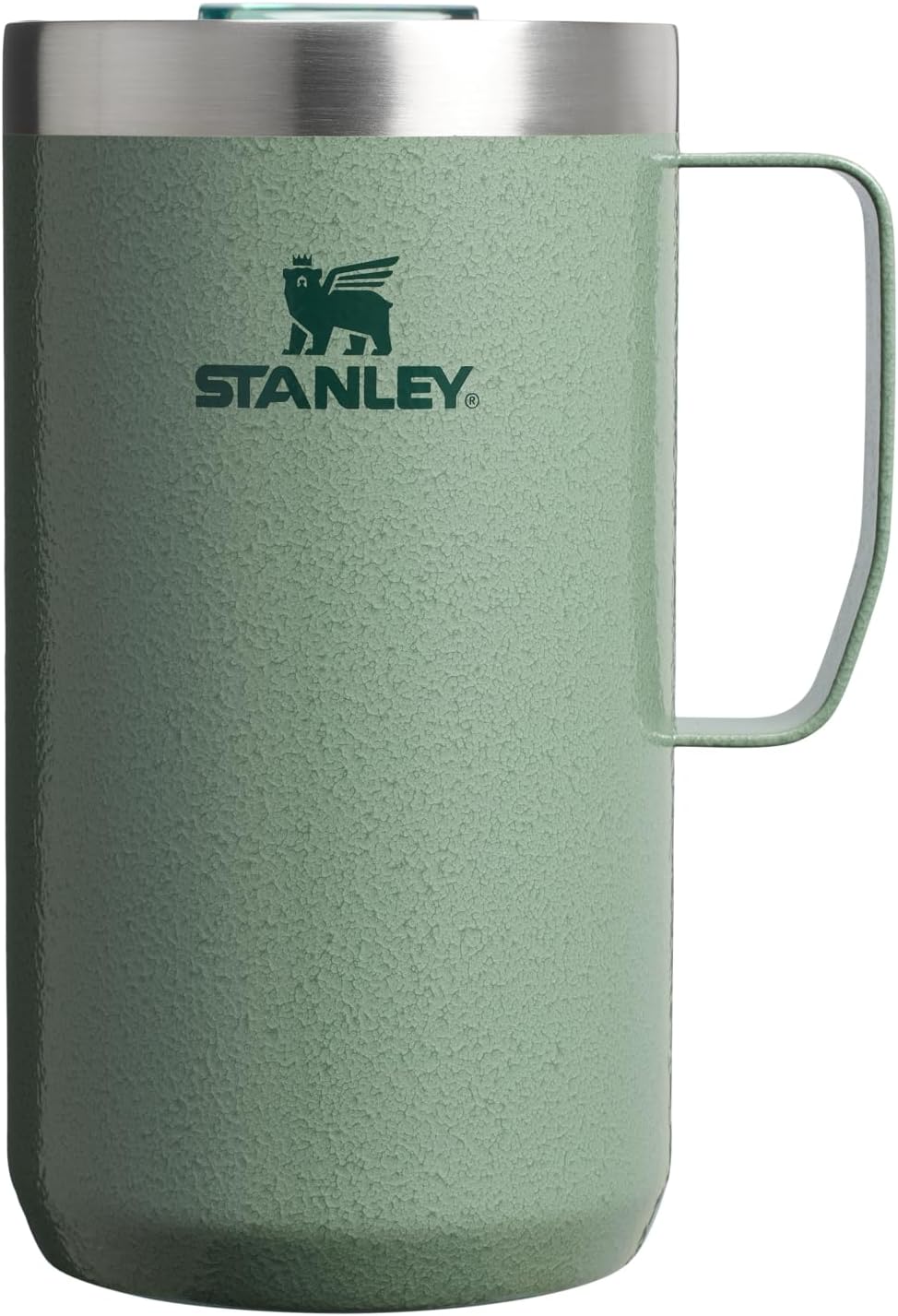 STANLEY Everyday Camp Mug 24oz | Drink Through Lid | Cup for Coffee, Tea and Drinks | Insulated Stainless Steel Coffee Mug | BPA-Free | Hammertone Green