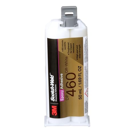 3M Scotch-Weld Epoxy Adhesive DP460, Off-White, 50 mL Duo-Pak, 1 Each, Provides strong durable bond, 60 minute work life