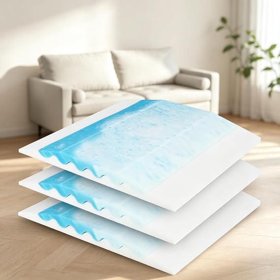 Couch Cushion Support for Sagging Cushions 20x20x2 - Blue Set of 3