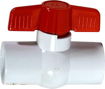 NDS E1310-20 PVC Ball Valve, Pipe Connection, Molded-In-Place MIP Ball Valves, For 2-Inch Schedule 40 Pipes, Slip Ends, 2-Inch IPS S X S, White