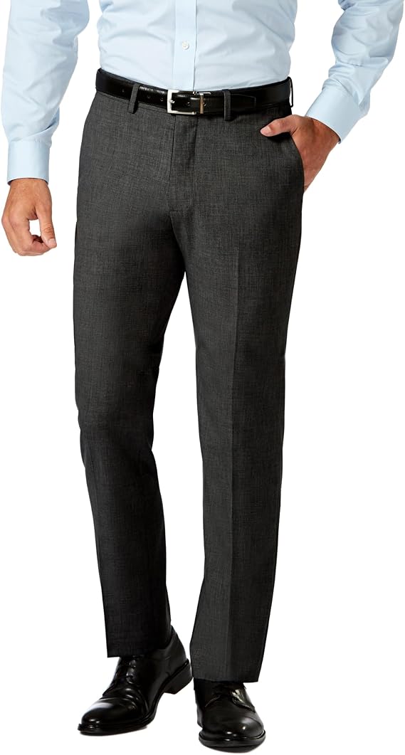 Haggar Men's Haggar Mens Jmh 4-Way Stretch Slim Fit Flat Front Dress Pant
