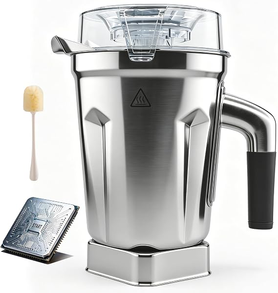 64oz Stainless Steel Blender Container Compatible with Vitamix