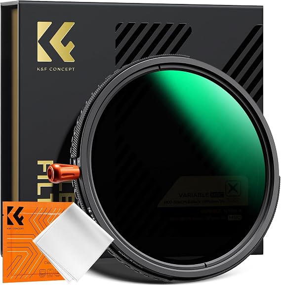 K&F Concept 82mm Siyah Difüzyon Sis Etkisi 1/4 ve Değişken ND2-32 (1-5 Durak) ve Dairesel Polarize Filtre CPL-in 1 HD Lens Filtresi Kamera Lensleri için 28 Çok Kaplamalı (Nano-X Serisi) | 1-5 Duraklı Değişken ND ve Sis Etkisi ve CPL 3'ü 1 Arada Kamera Lens Filtresi, 28 Çok Kaplamalı (Nano-X Serisi) FA706