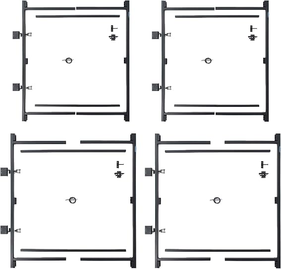 Adjust-A-Gate Build Kit, Adjustable 60"-96" Lockable 2 Way Gate (2 Pack) with Building Kit, 36"-60" (2 Pack)