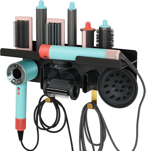 CATOOMUU 2-in-1 Wall Mount for Dyson Airwrap & Supersonic Hair Dryer