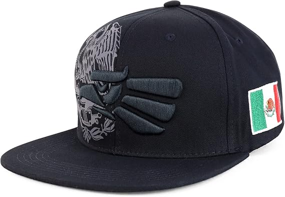 Hecho En Mexico Eagle 3D Embroidered Flat Bill Snapback Cap