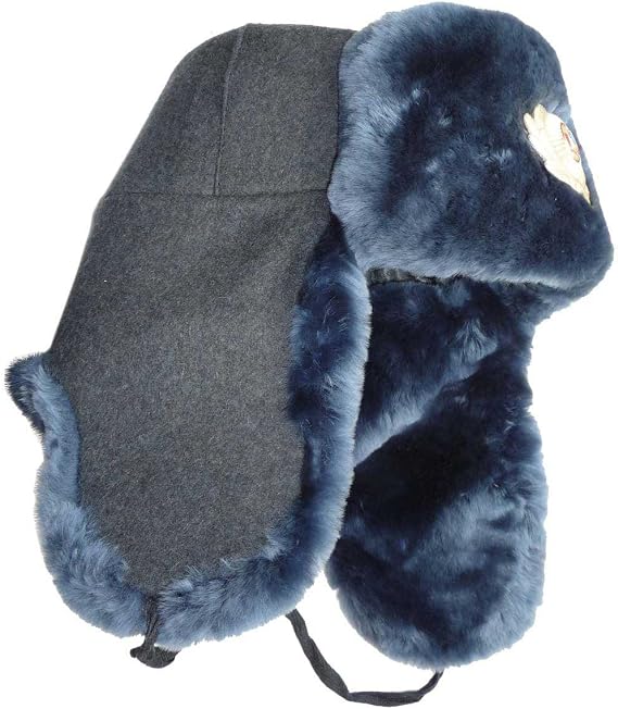 Ushanka company Russian Police Sheepskin Winter Hat, Soviet Star