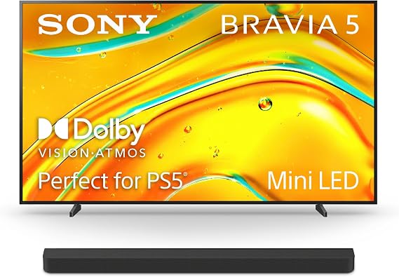 Sony BRAVIA 98-Inch 4K Mini LED Smart TV (K-98XR50, 2025) & BRAVIA Theater Bar 8 11-Speaker Soundbar with 360 Spatial Sound (HT-A8000)