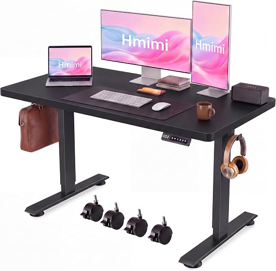 Hmimi 48'' 24'' Height Adjustable Electric Standing Desk
