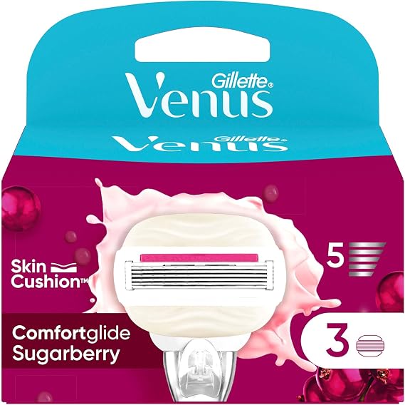 Gillette Venus ComfortGlide Sugarberry Kokulu Miami Kadın 3'lü Yedek Bıçak