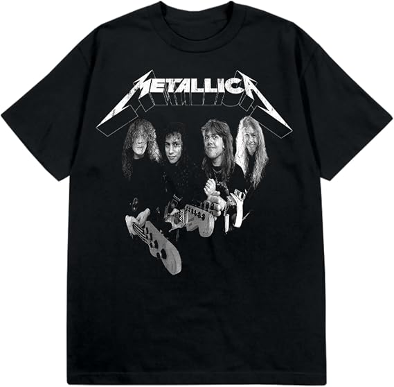 2Bhip Metallica Band Faces Guitars T-Shirt Black