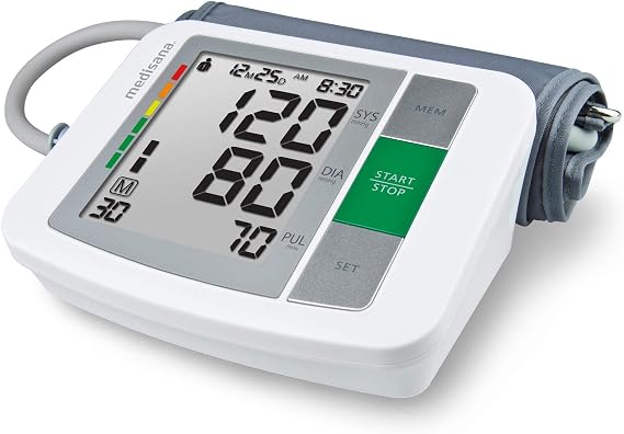 Medisana Blood Pressure Monitors for Home Use, Automatic Upper Arm BP Machine with Adjustable Digital Blood Pressure Cuff Kit for Home Use Includes Batteries, Carrying Case