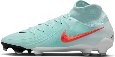 Nike Phantom Luna 2 Pro FG High-Top Soccer Cleats FJ2575-300, MintOff NoirAtomic Red