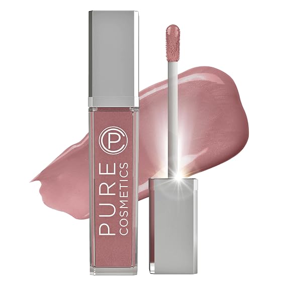 Pure Illumination Light-Up Lip Gloss with LED-Lit Applicator Brush + Side Mirror, Non-Sticky, Moisturizing Hydrating Lip Glosses with Lanolin, Jojoba Oil, Vitamin E, Classy