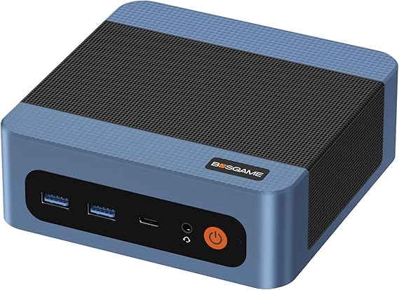 BOSGAME E5 Plus Mini PC, AMD Ryzen 5400U(4C/8T) 8GB DDR4 256GB SATA SSD
