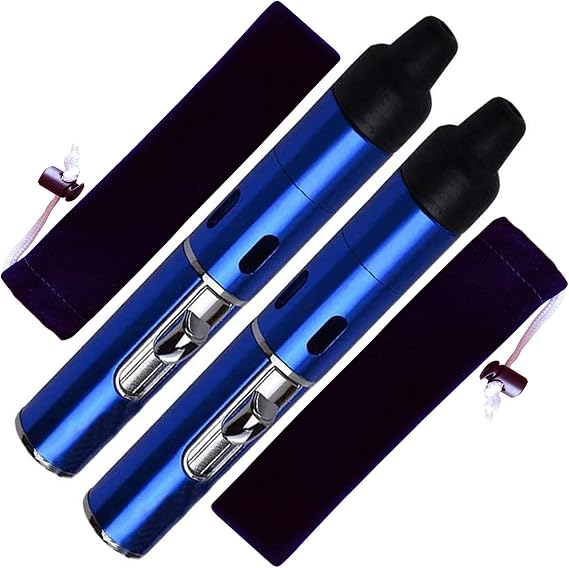 Torch Lighter,Refillable Lighters,Torch Handheld Long Lighters,Blue(2PCS)