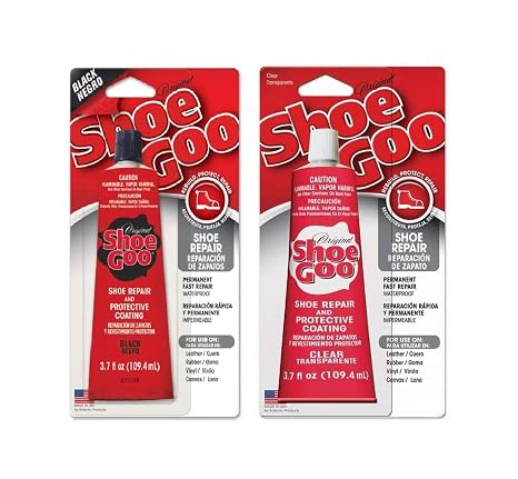 Shoe Goo Shoe Repair 3.7 oz. 2-Pack (1 Clear, 1 Black)