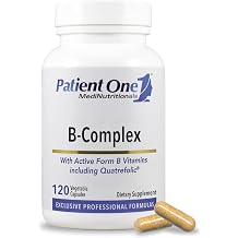 Patient One B-Complex | Supplement to Support Energy, and Heart and Brain Health* | Active B Vitamins with Quatrefolic | 120 Capsules