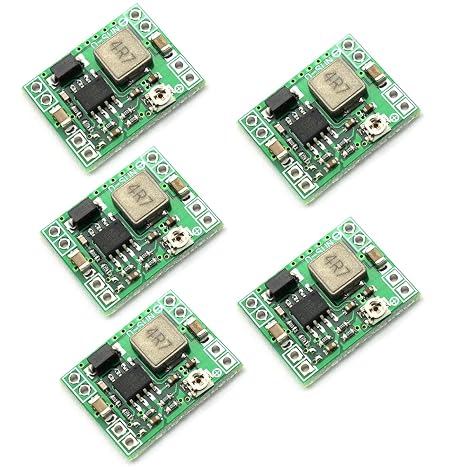 Hailege 5pcs 3A Mini DC-DC Buck Module 24V to 12V 9V 5V 3V Adjustable Step Down Module