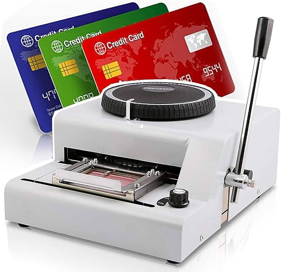 PVC Card Embosser, 72 Characters Card Embossing Printer, PVC Card Stamping Machine Manual for VIP Id Card Making