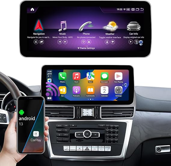 Android 13 Car Radio - 12.3" Touchscreen Compatible with Mercedes Benz NTG4.5/4.7, ML GL W166 X166 2012-2015, Support Wireless Carplay/Android Auto Mirror Link