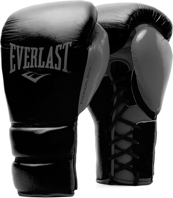 Everlast Powerlock OG Pro Fight Boxing Gloves 10-16oz Lacing Punch Bag