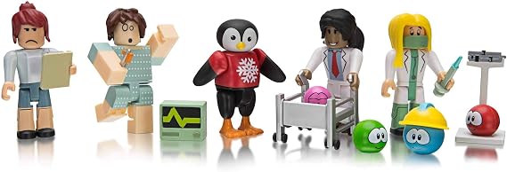Roblox Celebrity Collection - MeepCity: Meep Hospital 6 Figure Pack With Exclusive Virtual Items