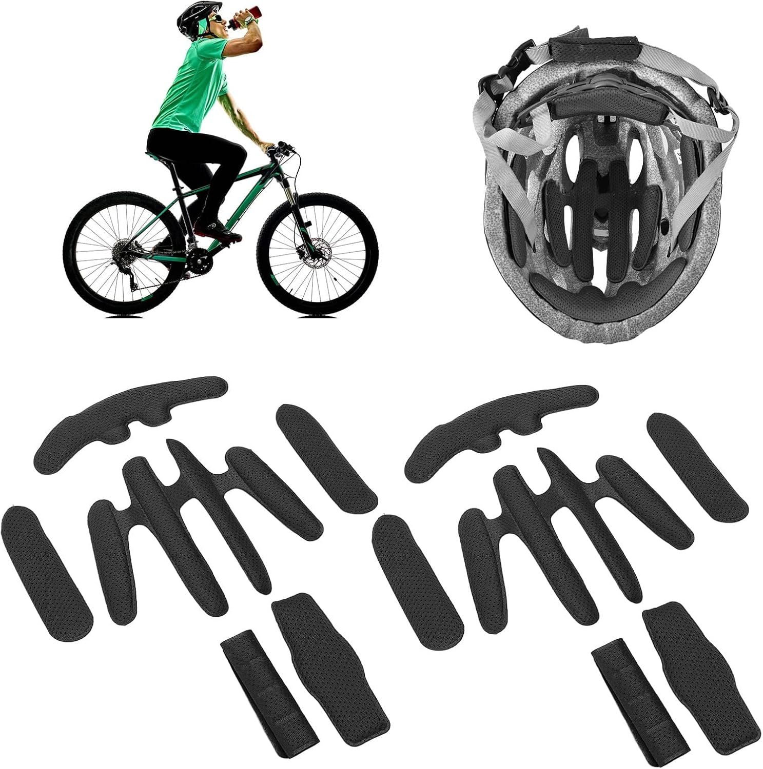 Helmet Padding, Helmet Foam Replacement Protective Bike Foam Pad Universal Padding Liner Inner Mat for Bike Cycling Motorcycle