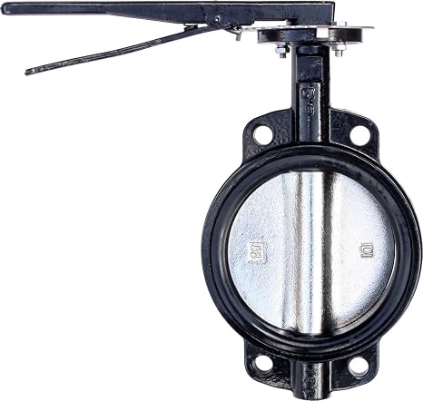 RKLO8 Cast Iron Butterfly Valve, Lever Style, EPDM, Black, 8"