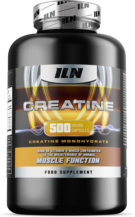 Creatine Capsules - 5200mg Creatine Monohydrate - 500 Vegan Capsules