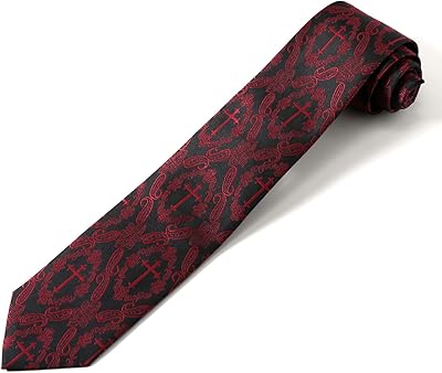 Mens Novelty Religous Necktie 3.27 8.3CM Christian Cross Jesus Easter Ties