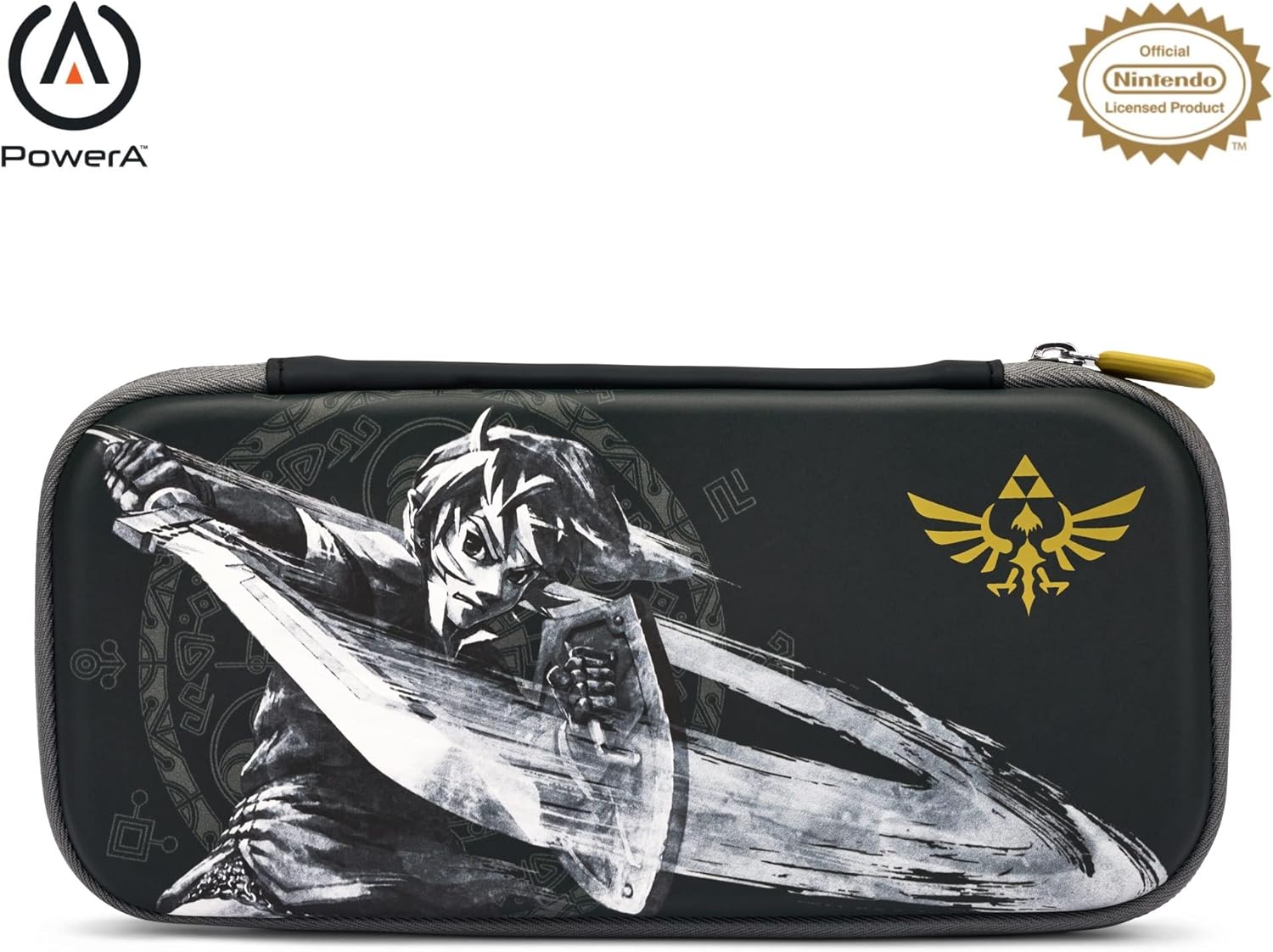 PowerA Thin case for Nintendo Switch or Nintendo Switch Lite - anthracite, protective case, game case, handle, console bag, accessory storage, officially licensed