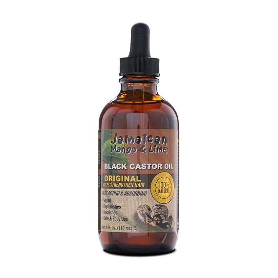 Jamaican Mango & Lime Black Castor Oil Hair & Scalp Oil for Locs, Braids, Twists & Natural Hair Strengthens, Moisturizes & Promotes Hair Growth (4oz (Pack of 1), Original)